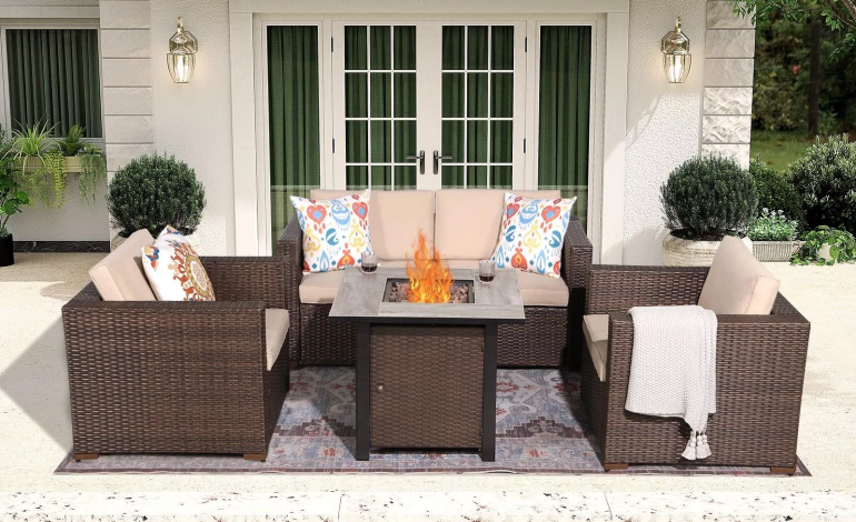 How to Choose the Perfect Patio Furniture Set with Fire Pit Table?