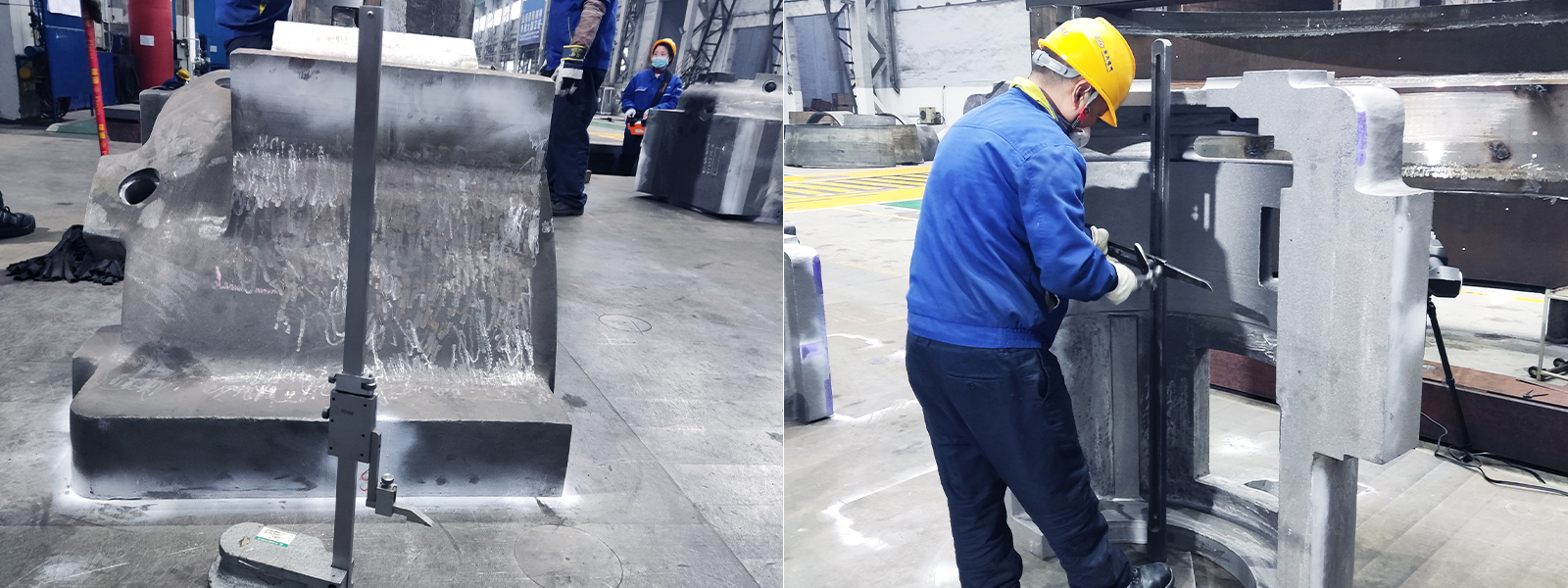 Inefficient manual marking of casting parts