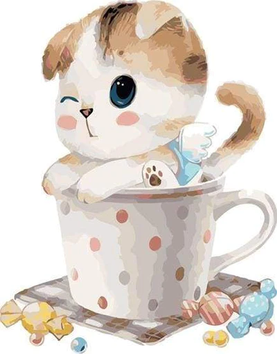 Cat teacup
