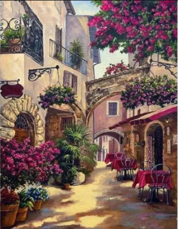 A street with a house