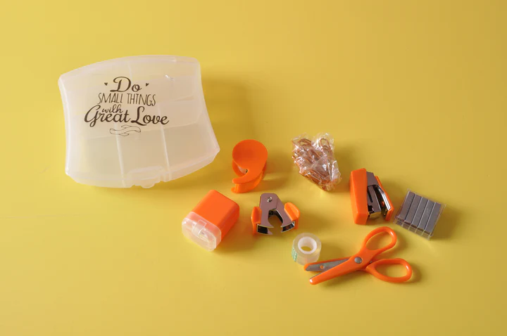 Mini Stationery Office Kit In Clear Box